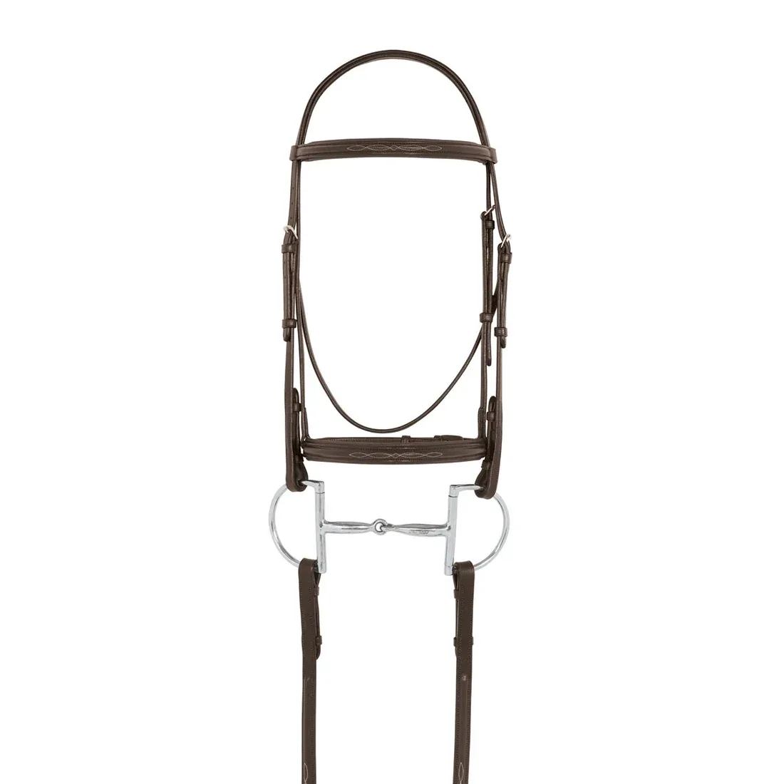 Camelot Fancy Raised Padded Hunt Bridle (w/ Reins, Cob)