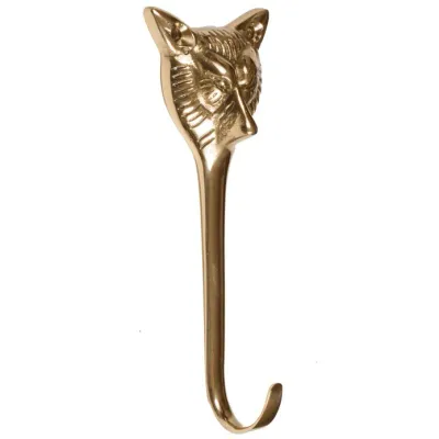 Brass Fox Head Hanger