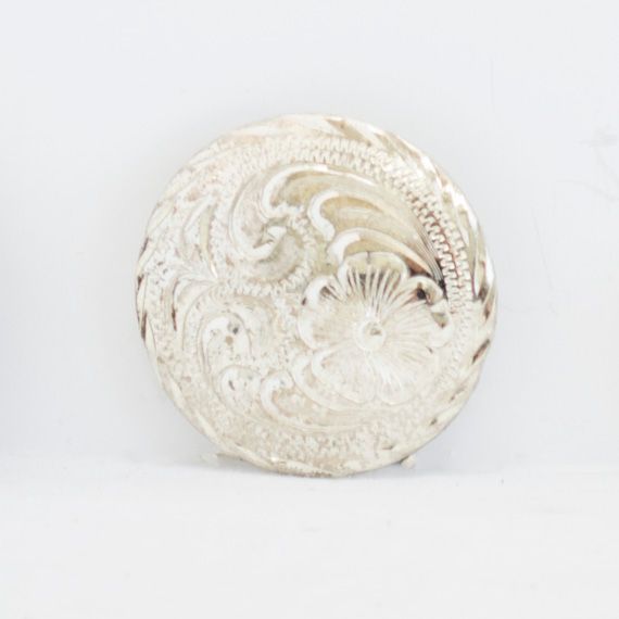 Congress Silver Conchos - Round (Floral)