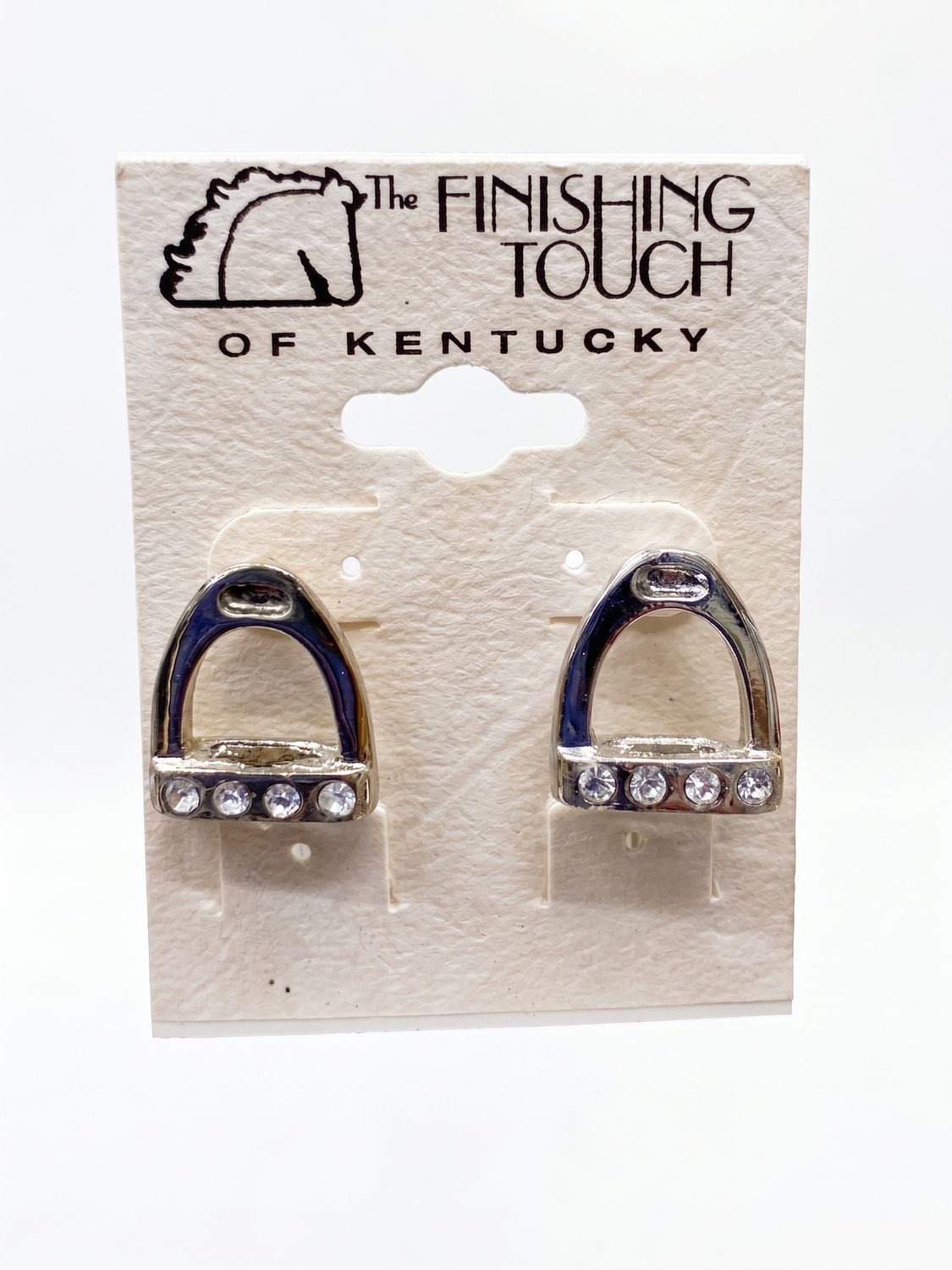 Stirrup Earrings w/ Crystals