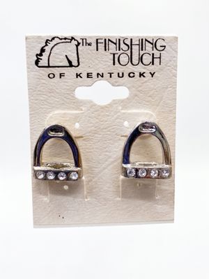 Stirrup Earrings w/ Crystals
