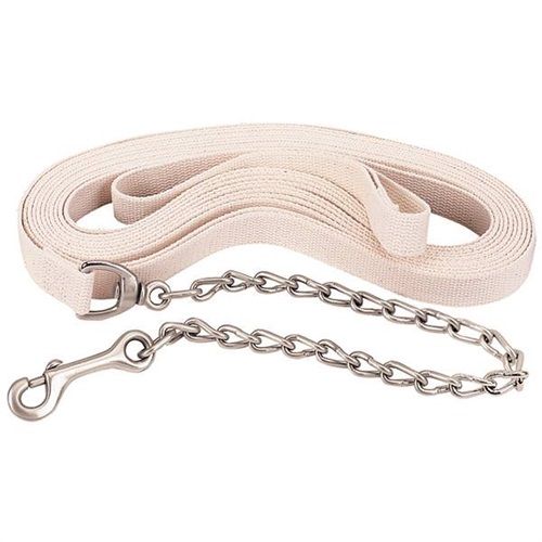 Weaver Flat Cotton Lunge Line, 1" x 27' with Chain