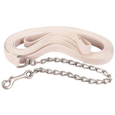 Weaver Flat Cotton Lunge Line, 1" x 27' with Chain