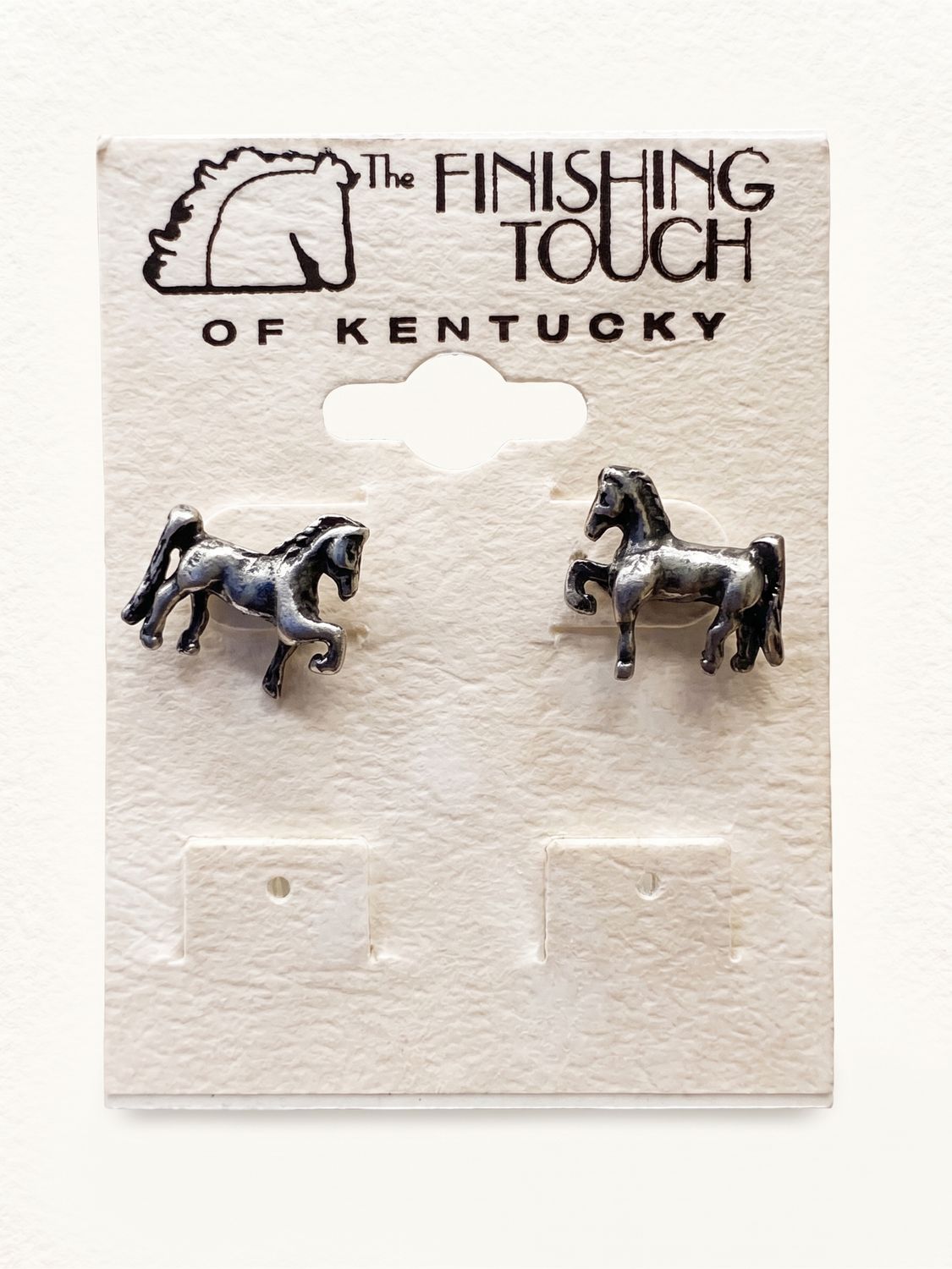 Retro Silver Saddlebred Earrings