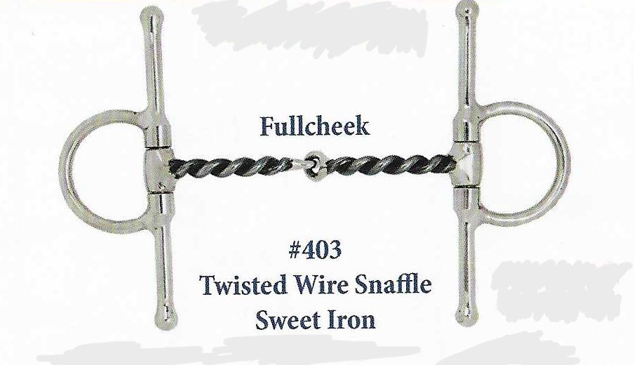 B403 Twisted Wire Snaffle Full Cheek