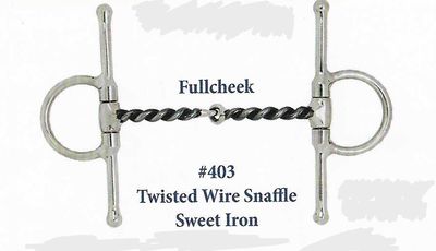 B403 Twisted Wire Snaffle Full Cheek