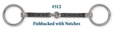 B312 Fishbacked Snaffle w/ Notches