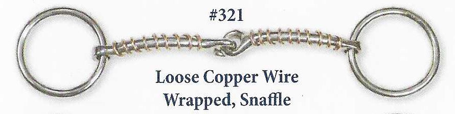 B321 Loose Copper Wire Wrap Snaffle