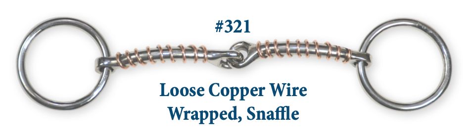 B321 Loose Copper Wire Wrap Snaffle