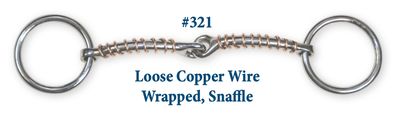 B321 Loose Copper Wire Wrap Snaffle