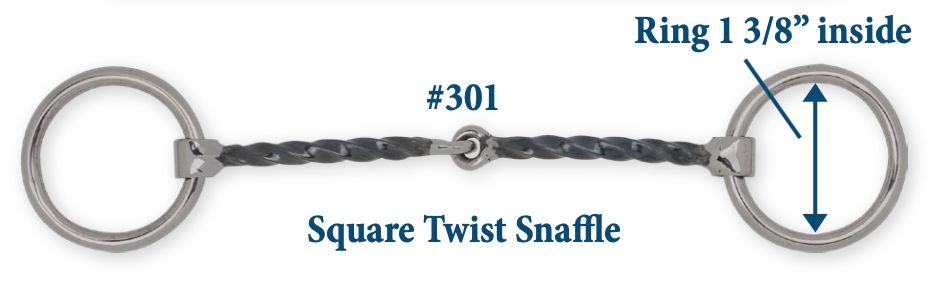 B301 Square Twisted Snaffle