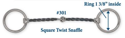 B301 Square Twisted Snaffle