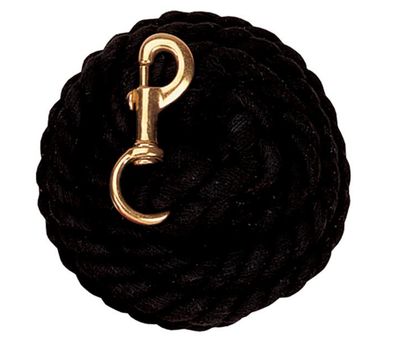 Heavy Cotton Lead w/ Snap (10') - Black