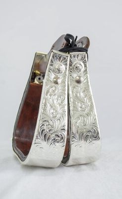 Dale Chavez Silver Stirrups (Dark Oil)