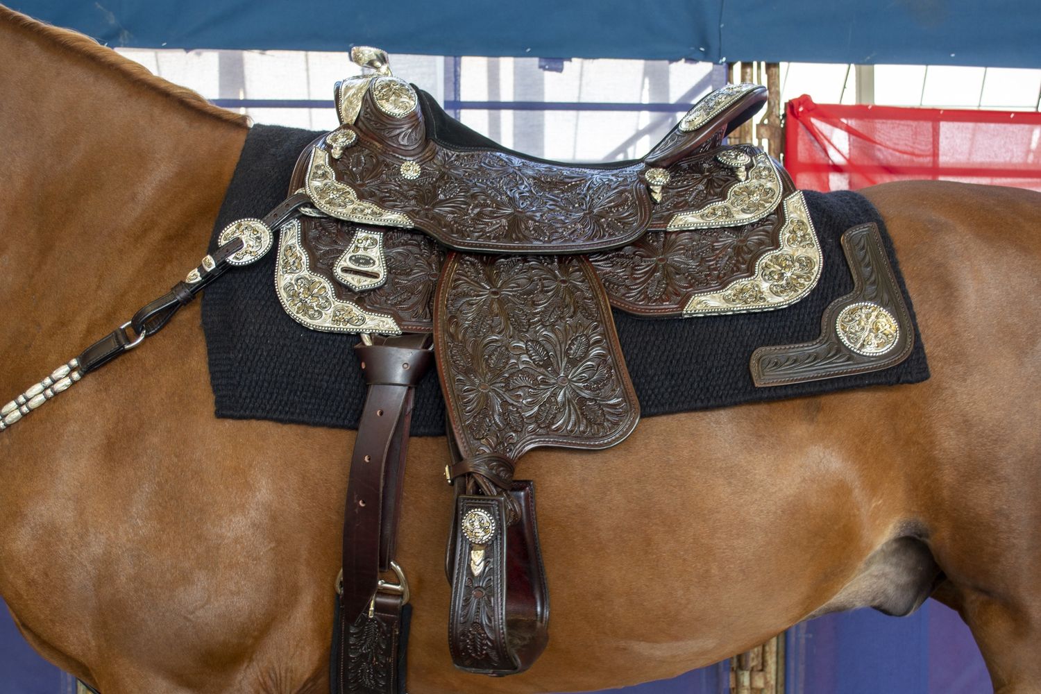 Dale Chavez Dark Oil Eight Corner Plate Show Saddle