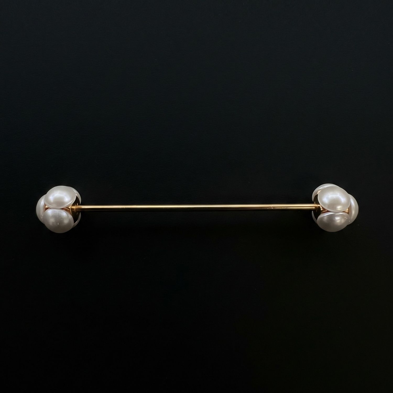 Jodi Nelson's Tie Bar w/ Pearls, Bar Color: Gold