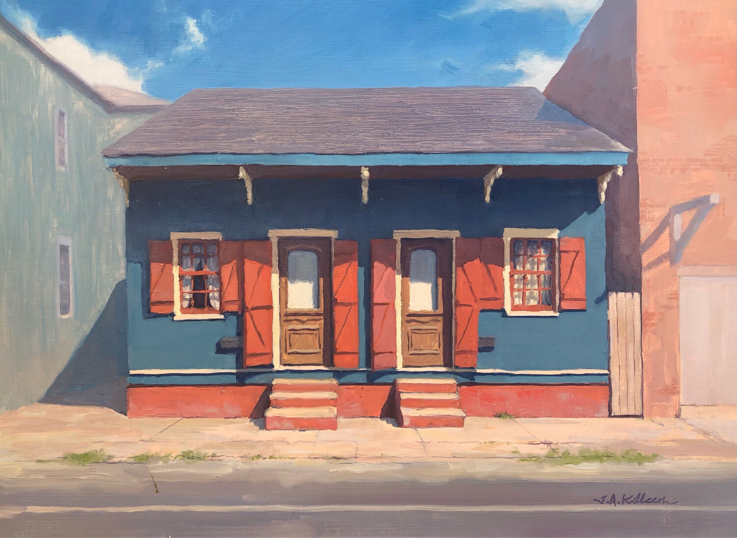 Blue &amp; Red on Franklin Ave