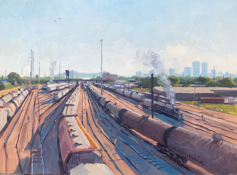 Railroad Tracks Under the Galvez Bridge