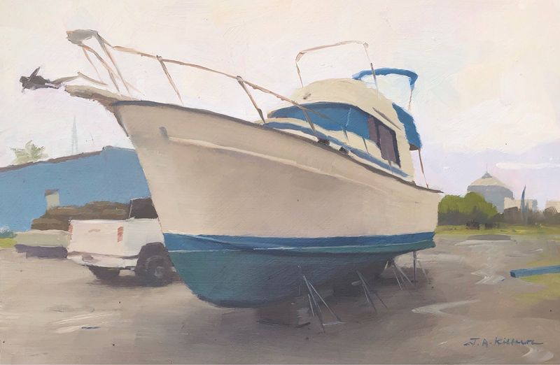 Beached Speed Boat