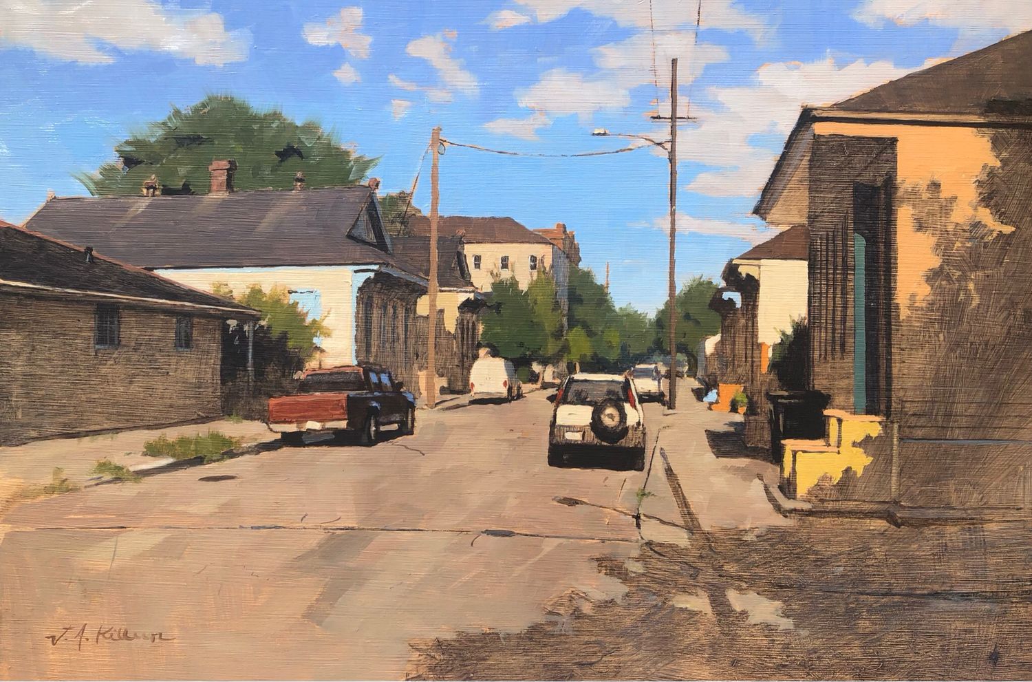 View Down Rampart Street, Sunny Day