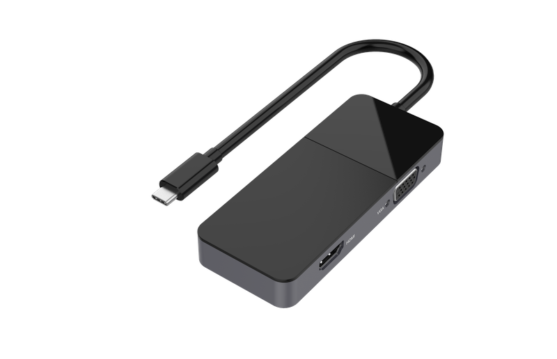 LMP USB-C zu HDMI & VGA Dual Adapter, USB-C (m) zu HDMI (f) & VGA (f)