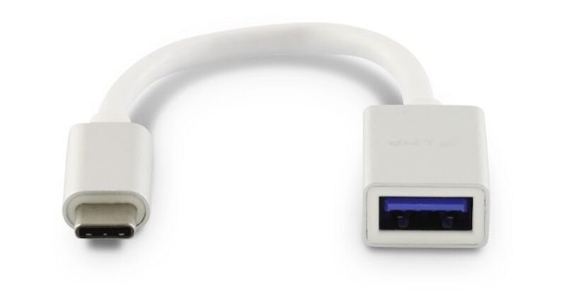 LMP USB-C (m) zu USB A (w) Adapter 15cm, silber LMP USB-C (m) zu USB A (w) Adapter 15cm, silber