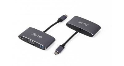 LMP USB-C VGA & USB 3.0 Multiport Adapter, space grau