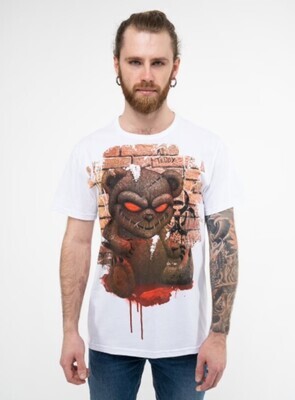 Мужская футболка Zombie Teddy  White Devilfish