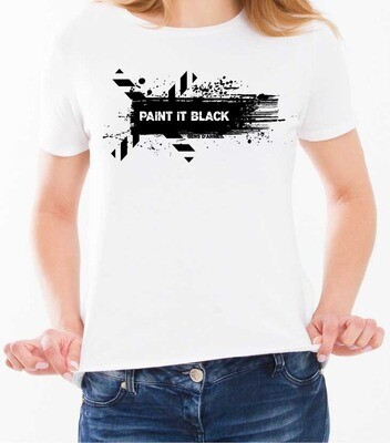 Женская футболка с принтом PAINT-IT-BLACK-Women T-HUB