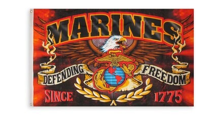 Флаг U.S. Marines  (155 см х 90 см)  BRK  Rothco