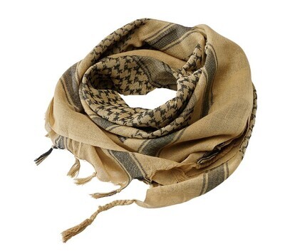 Платок-арафатка-шемаг-куфия-арабский платок, khaki-black Brandit