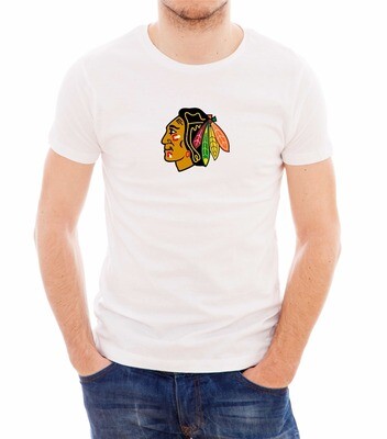 Мужская футболка с принтом Chicago Blackhawks  T-hub (основа SAMO)