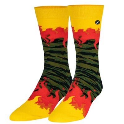 Носки Tiger Camo Flames  ODD SOX