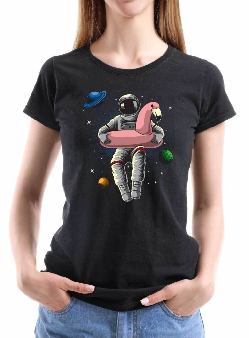 Женская футболка с принтом Astronaut Flamingo T-hub