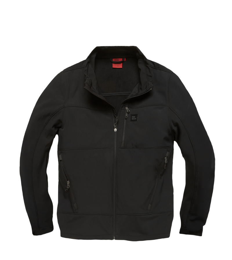 Мужская легкая софтшелл куртка RENZO Softshell Black Vintage Industries