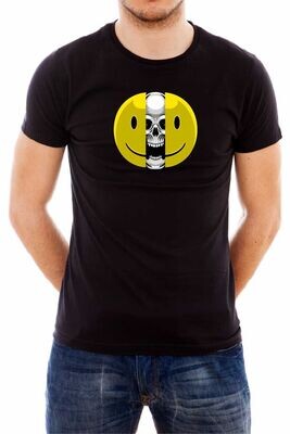 Мужская футболка с принтом SMILE&amp;SKULL  T-hub (SAMO)
