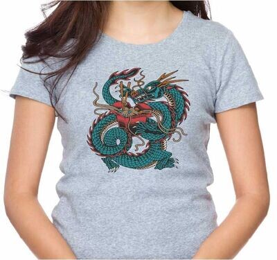Женская футболка с принтом  DRAGON&amp;NOODLE  T-hub