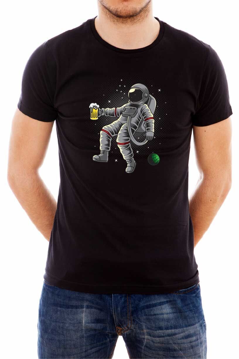 Мужская футболка  с принтом ASTRO-BEER  T-hub