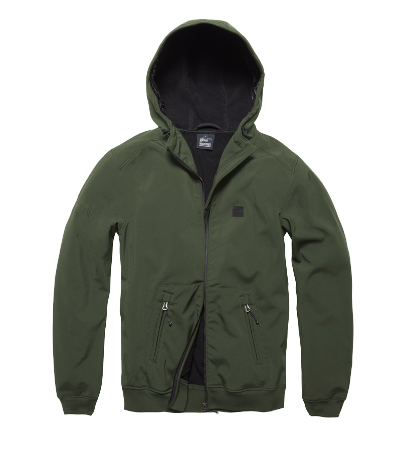 Мужская куртка Ashore softshell, dark olive  Vintage Industries