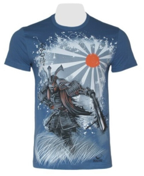 Мужская футболка с принтом Самурай, Devilfush Samurai Indigo