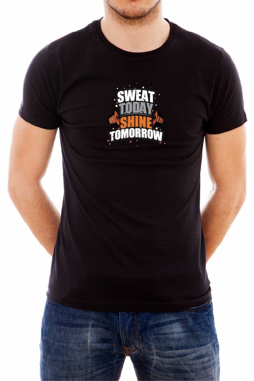 Мужская футболка с принтом SWEAT TODAY IRONVILLE (SAMO)