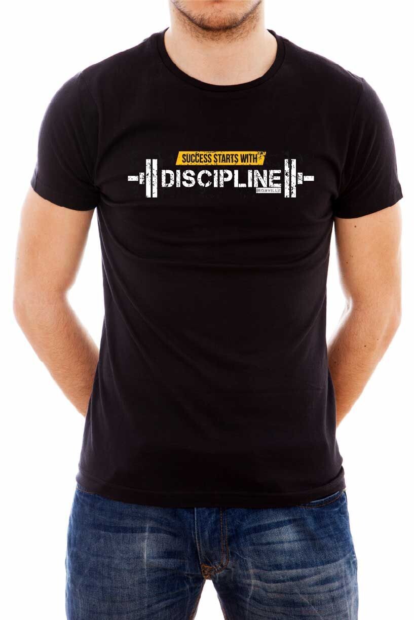 Мужская футболка с принтом DISCIPLINE  IRONVILLE