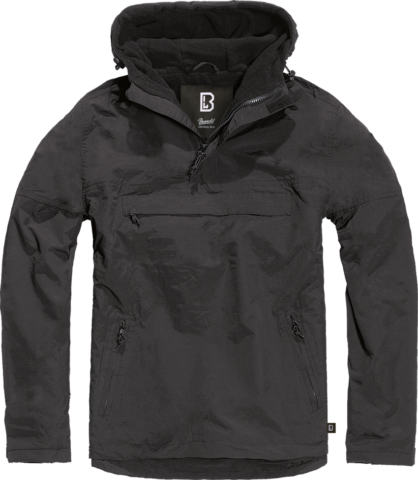 Мужской флисовый анорак Windbreaker Brandit, Black