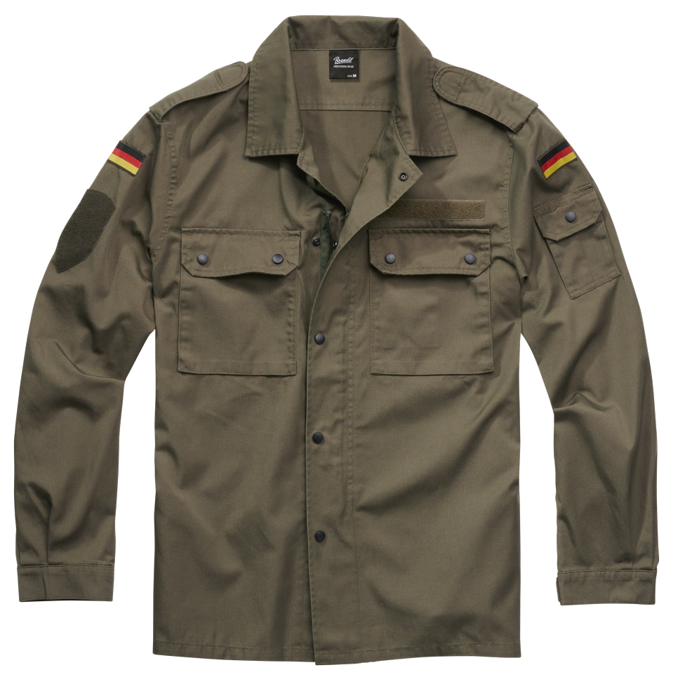 Мужская легкая куртка на молнии BW Feldbluse Brandit, Olive