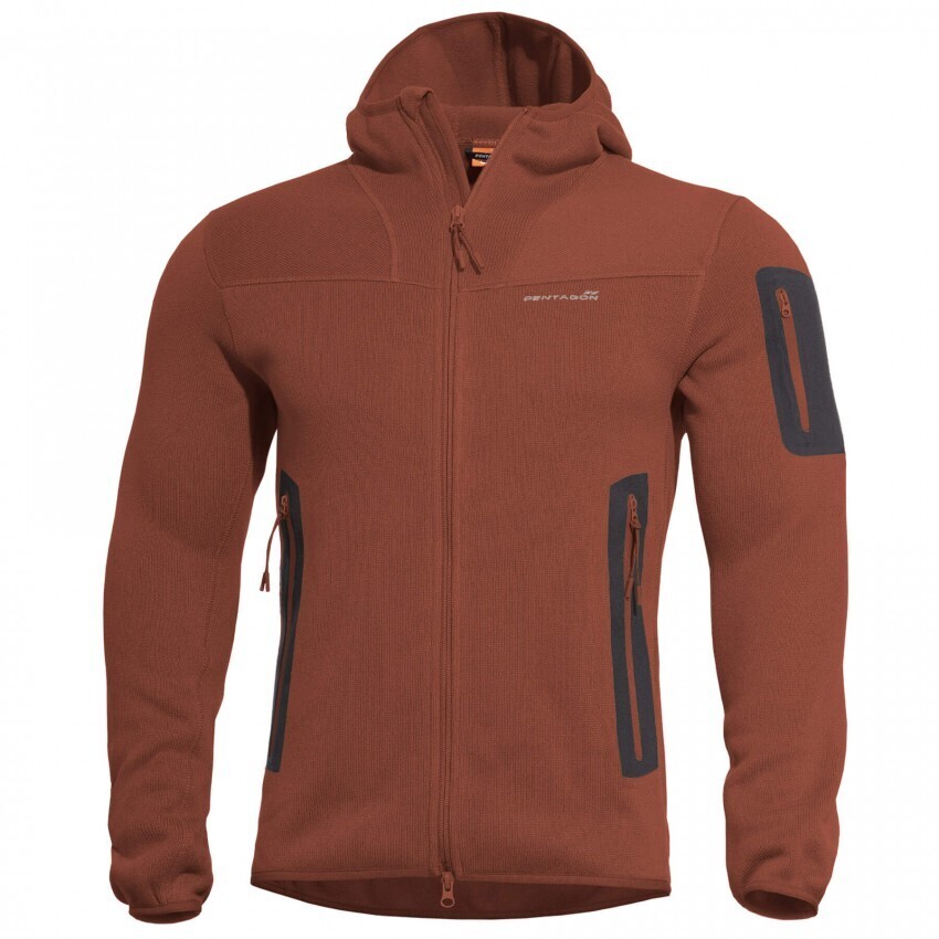 Мужская флисовая куртка Falcon Pro Pentagon, Maroon Red