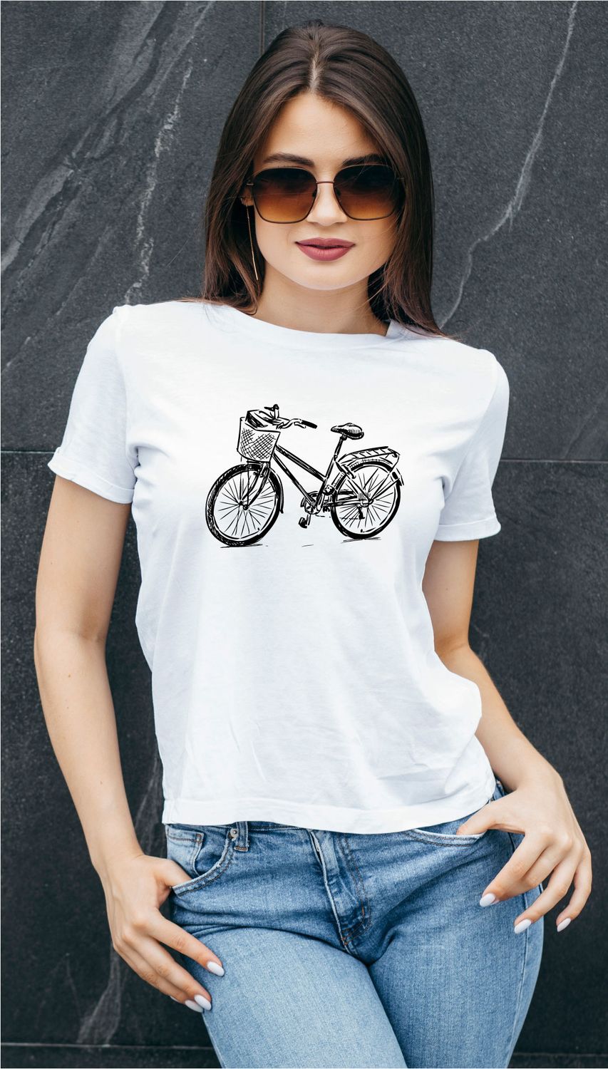 Женская футболка с принтом MY VELO T-HUB