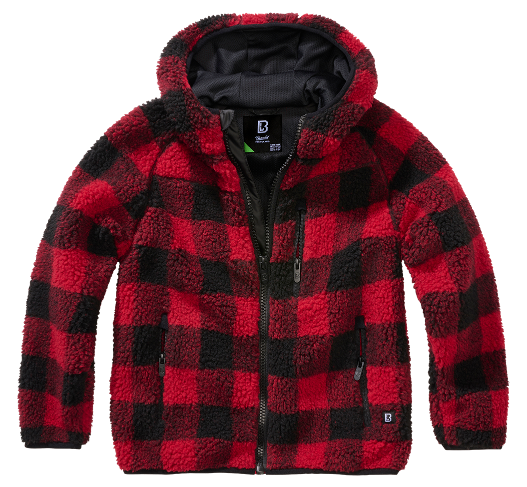 Детская флисовая куртка Teddyfleece Brandit red/black