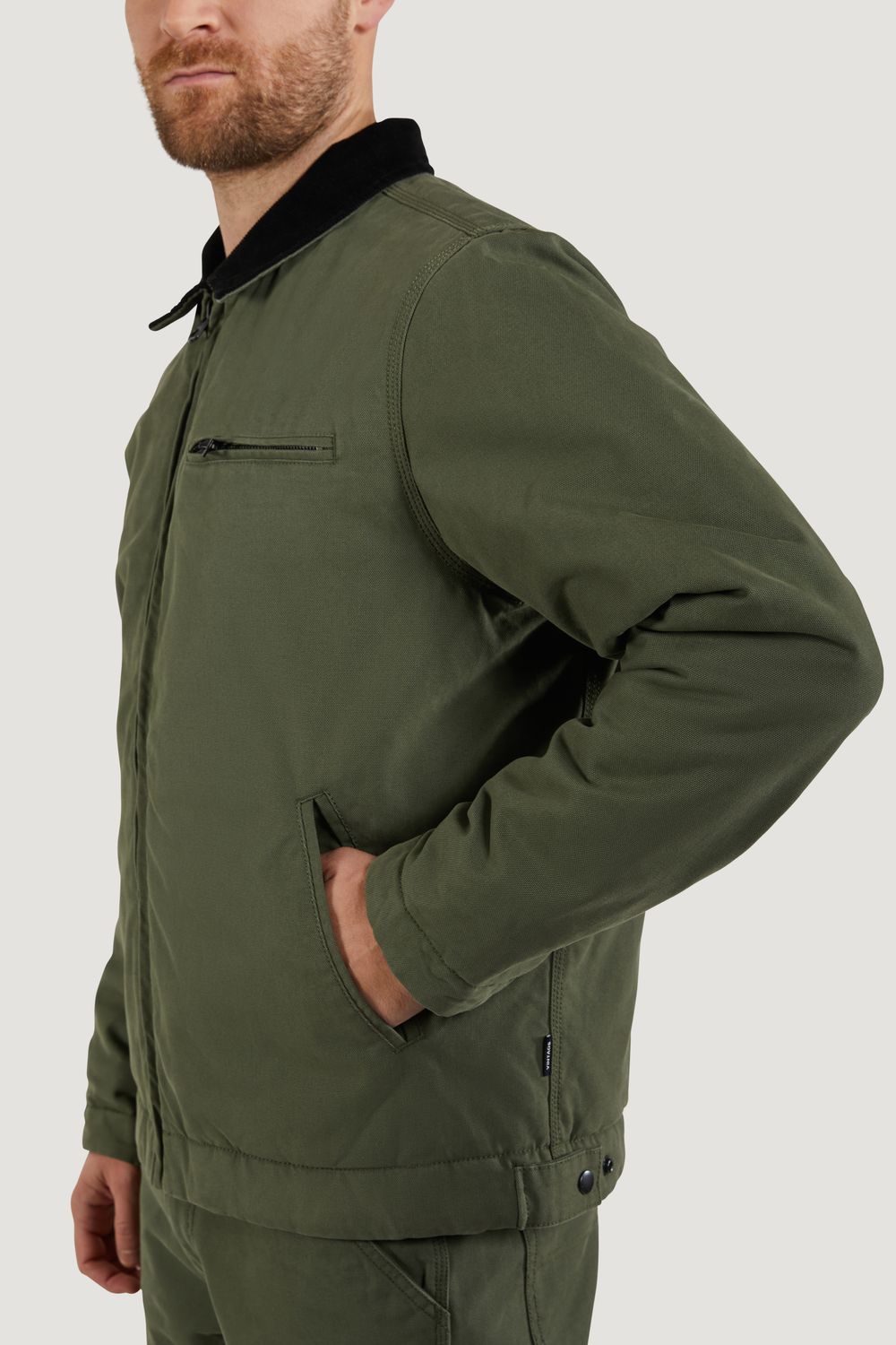 Мужская утеплённая демисезонная куртка Osker от Vintage Industries, цвет Olive