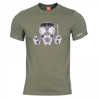 Мужская футболка AGERON GAS MASK Pentagon, Olive
