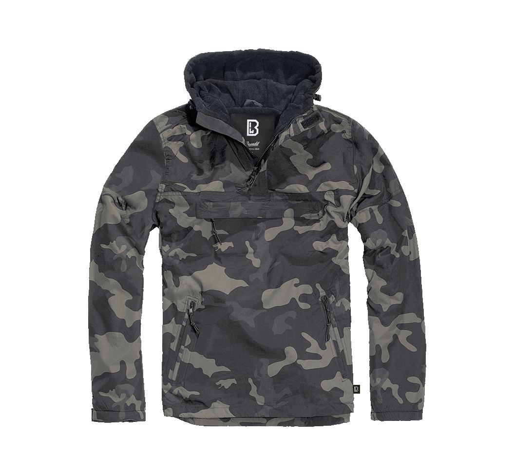 Мужской флисовый анорак Windbreaker Brandit, Dark camo
